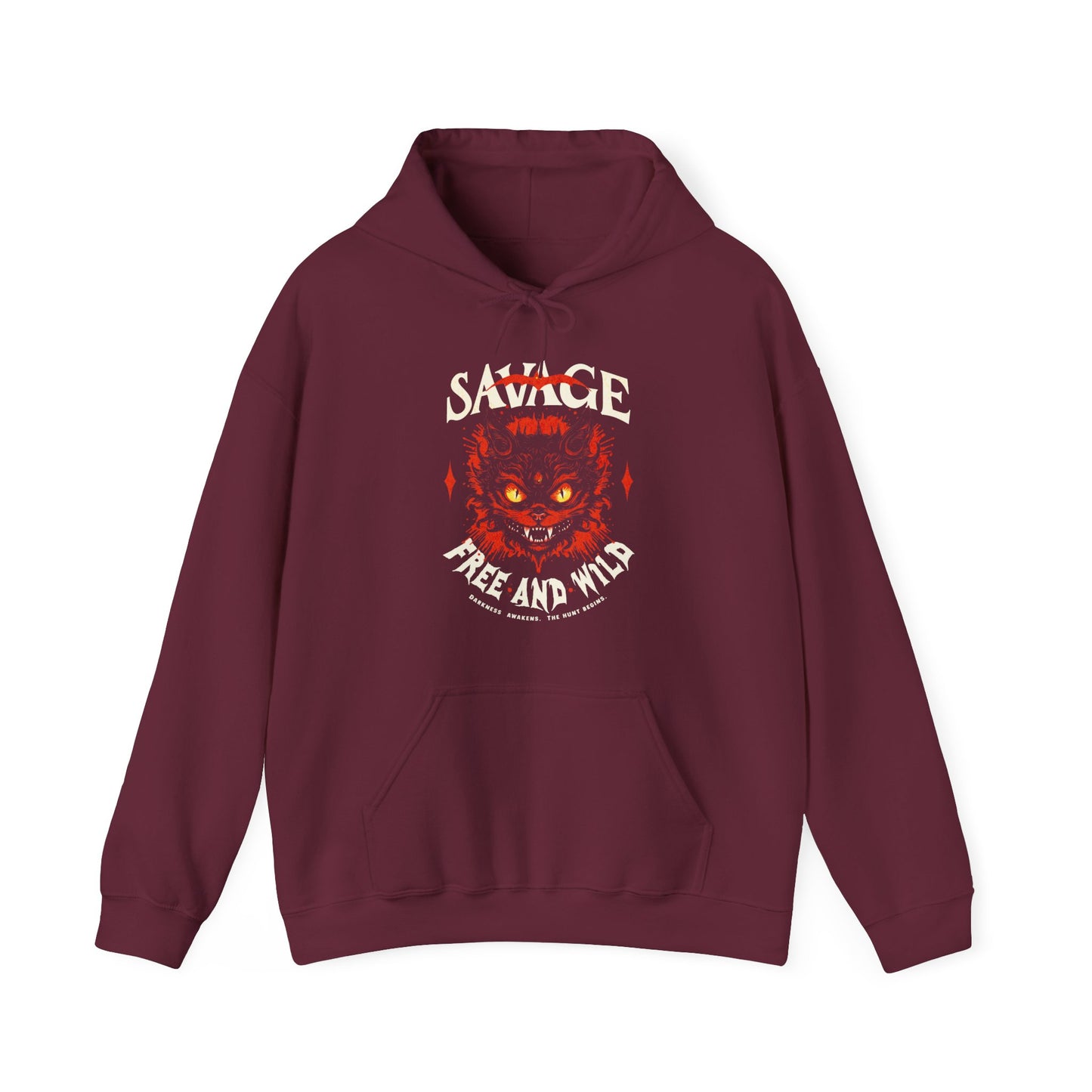 Savage Free and Wild Unisex Sweat – Cozy Feral Hoodie | BimBangDesign