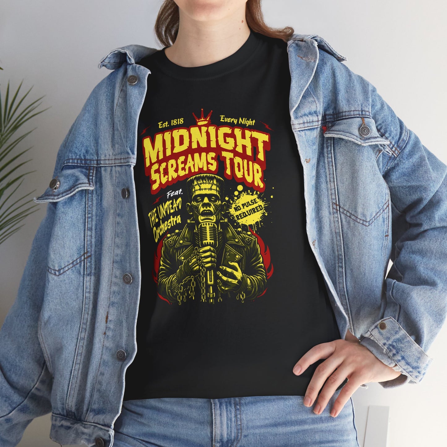 Vintage horror music tee – Midnight Screams Tour graphic – unisex cotton shirt
