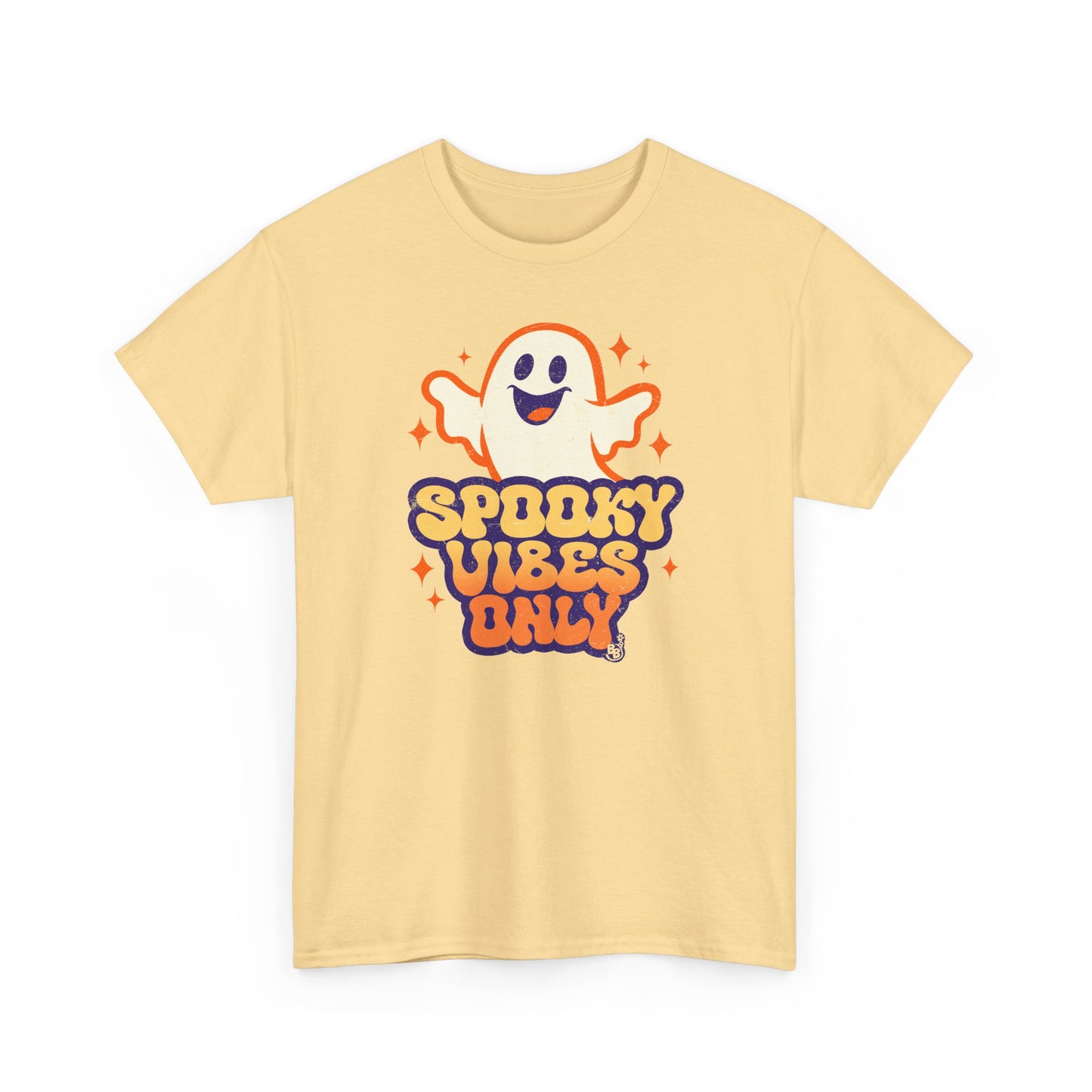 Yellow Haze Spooky vibes only t-shirt for halloween and cartoon ghost Fans BimBangDesign