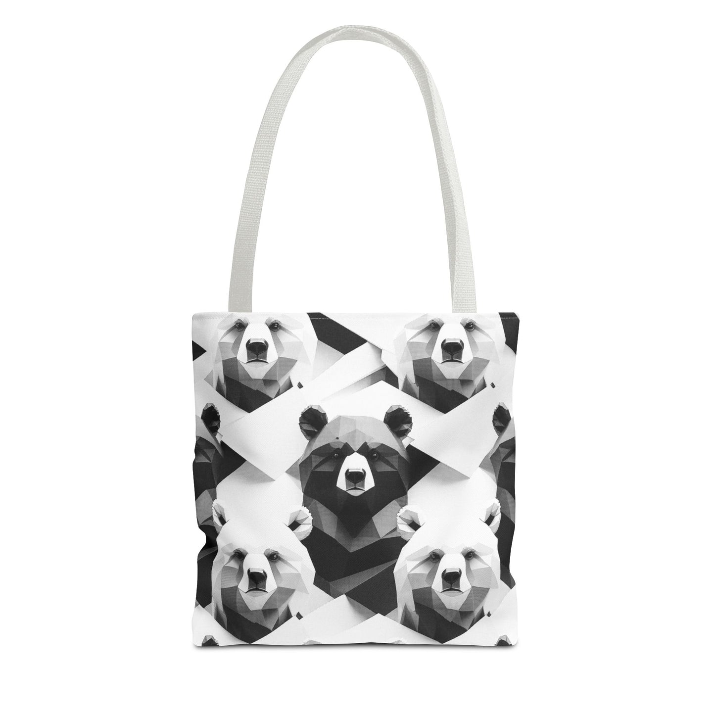 Geometric Bear Tote Bag - Eco-Friendly