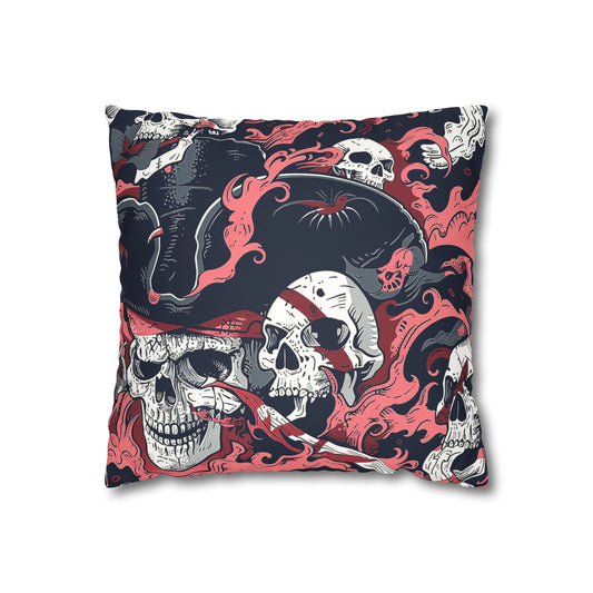 Pirates Skulls - Faux Suede Pillowcase