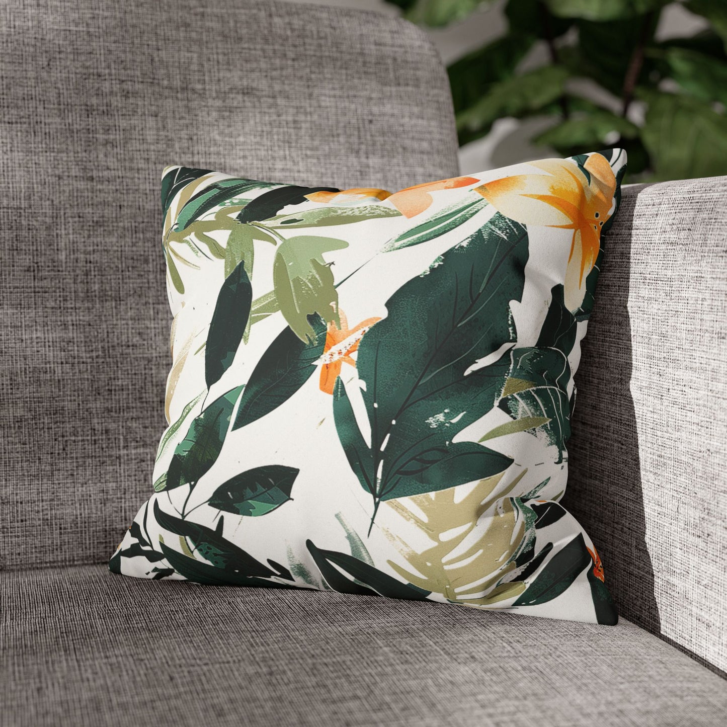 Tropical - Faux Suede Pillowcase