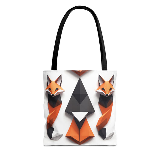 Stylish Geometric Fox Tote Bag - Eco-Friendly