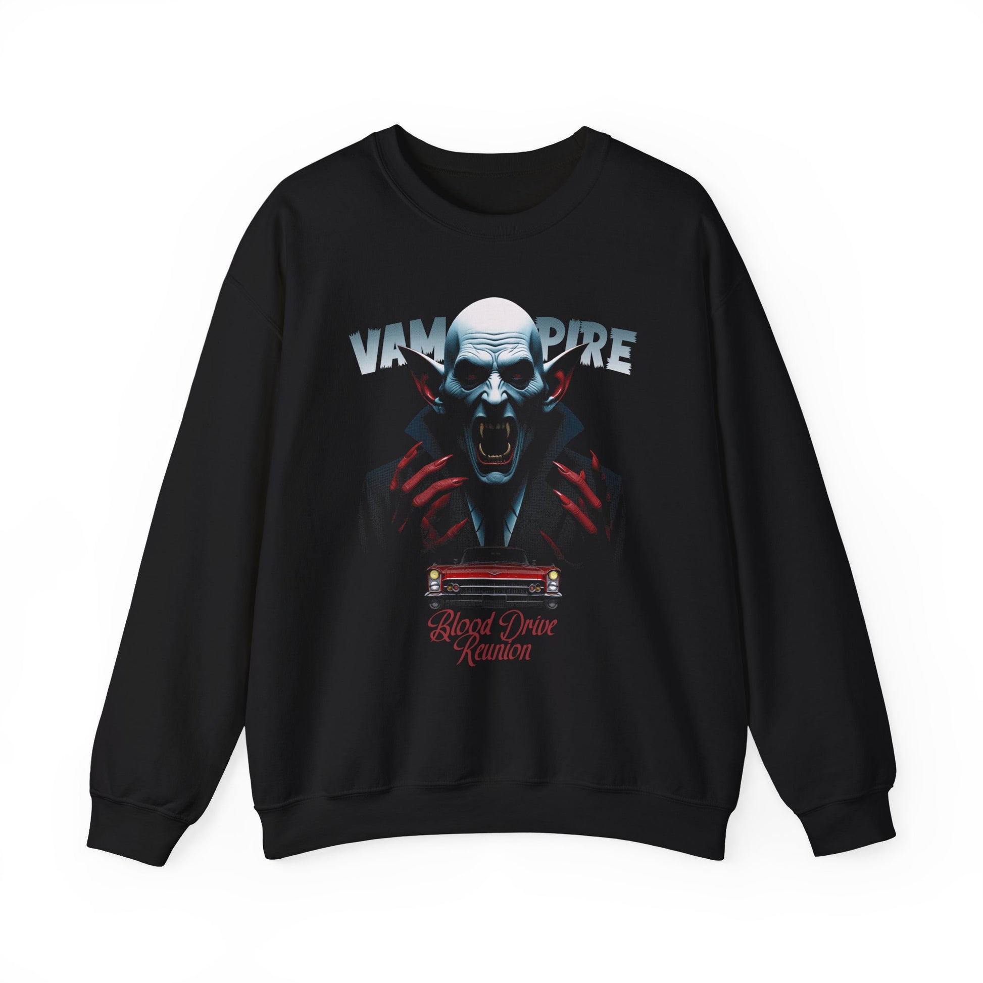 Black Blood Drive Reunion Sweatshirt for retro horror movie poster Fans BimBangDesign