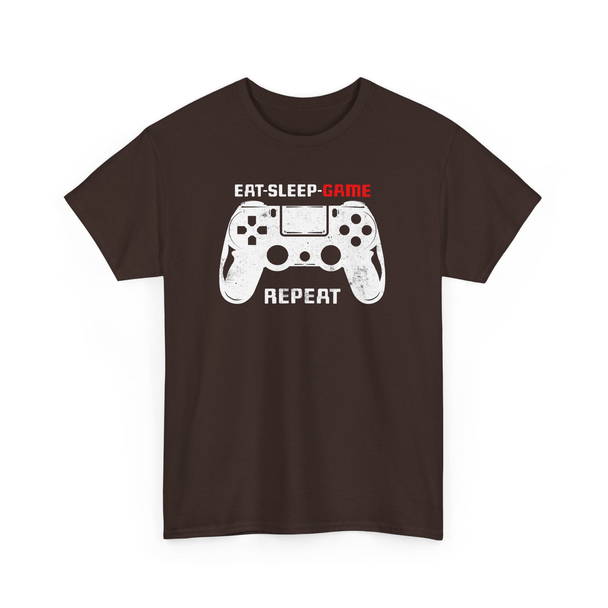 Dark Chocolate Version Gamer T-shirt Eat Sleep Game Repeat BimBangDesin