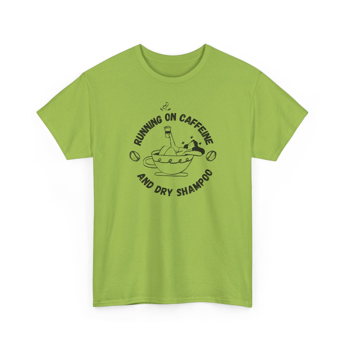 Funny Kiwi T-shirt Running on Caffeine and Dry Shampoo for all multitasking women BimBangDesign
