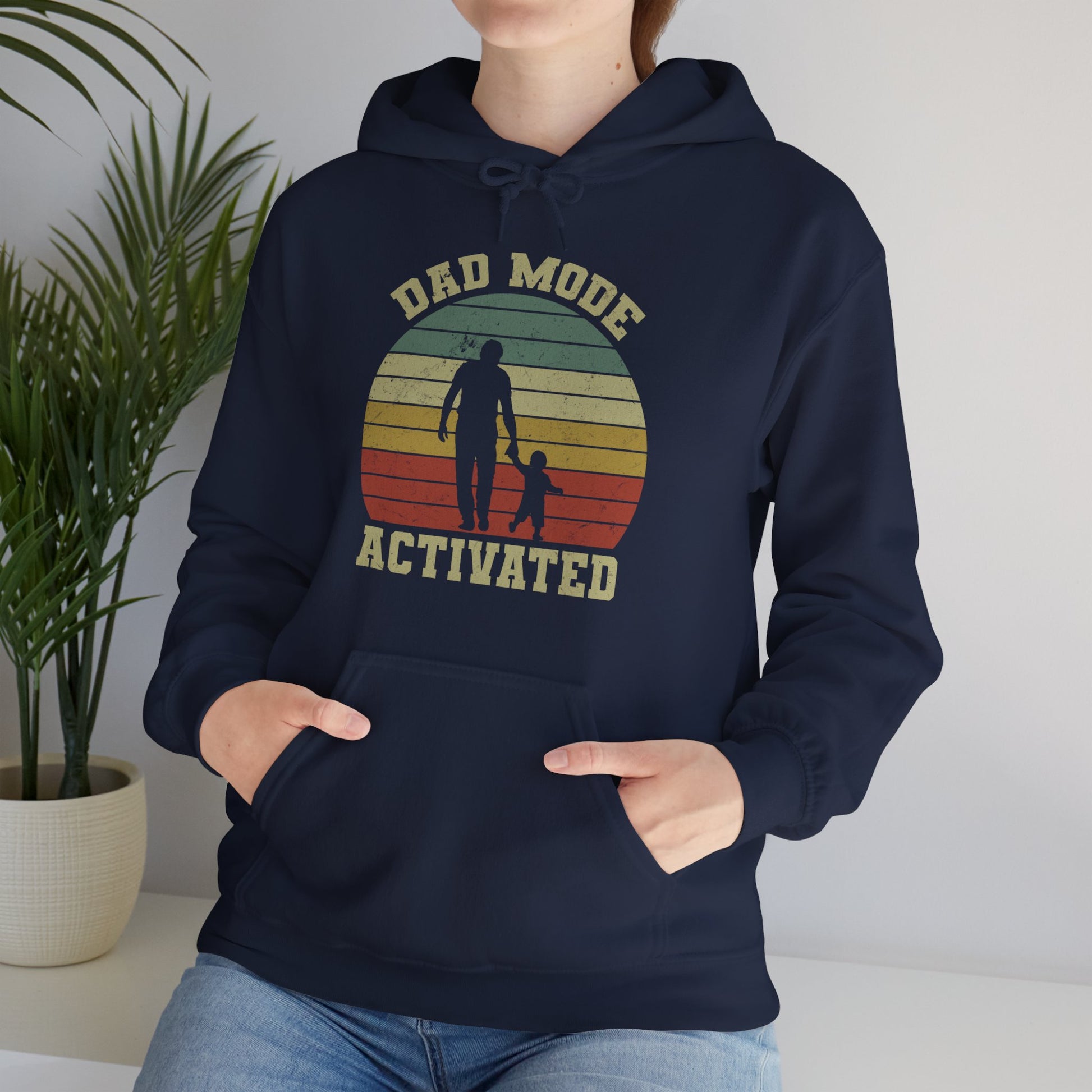 Navy Dad Mode Activated Hoodie for any young father with child BimBangDesign