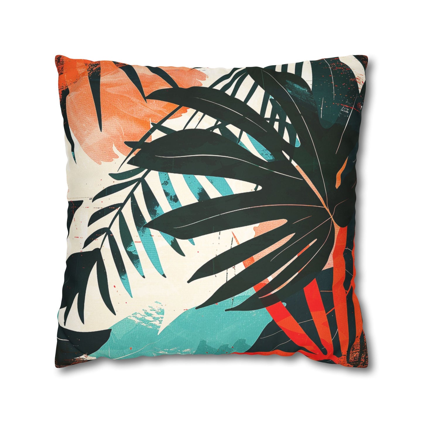 Decorative Pillowcase of Fresh artistic Tropical Leaves to be used as home decor accessories  BimBangDesign