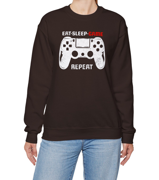 Gamer routine Sweatshirt Eat Sleep Game Repeat BimBangDesin