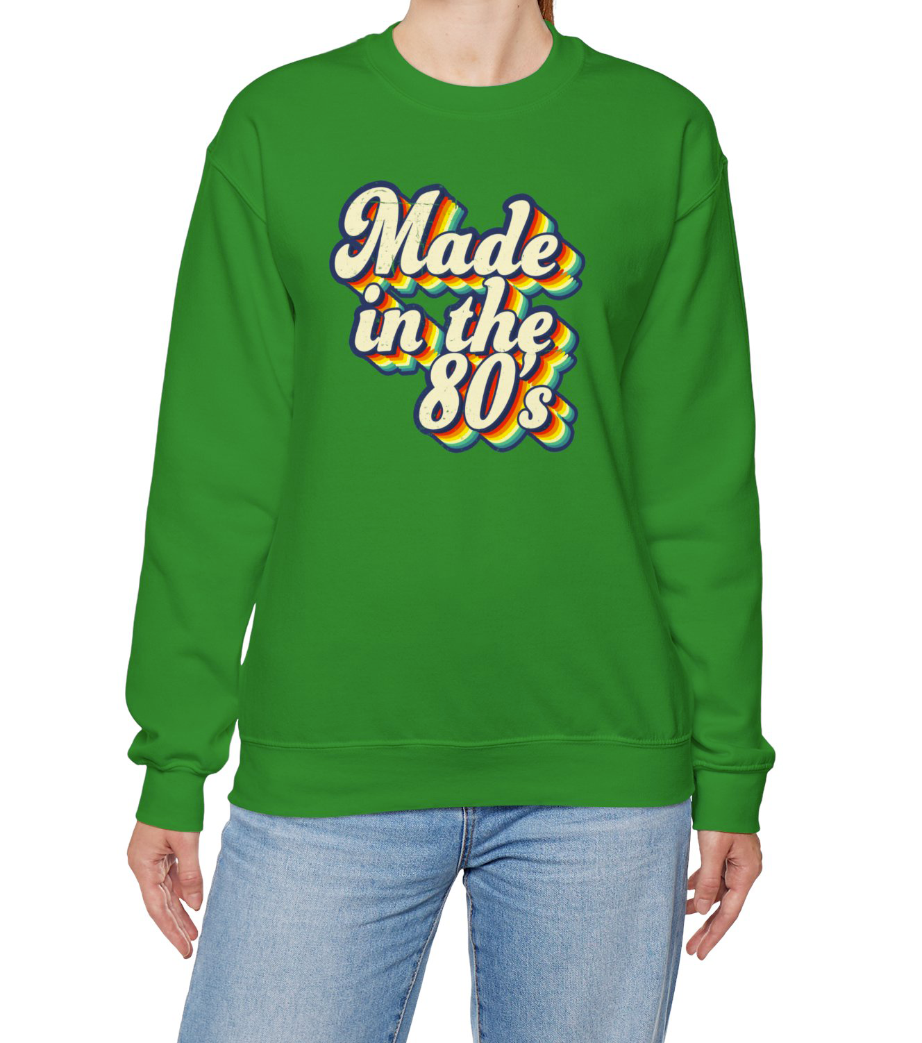 Made in the 80s vintage style Sweatshirt worn by an adult born in the 80's BimBangDesign
