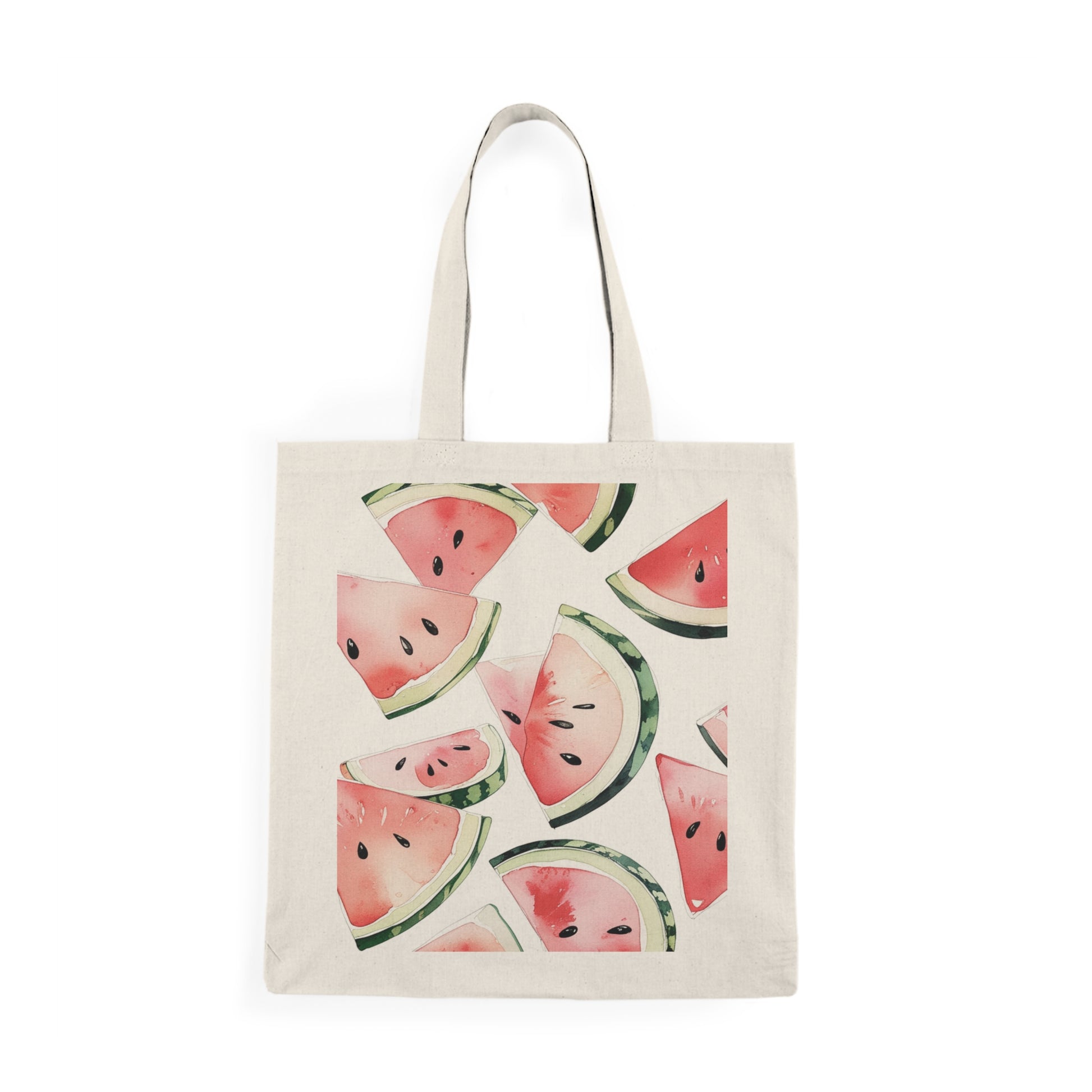 Back view of an Eco-conscious Reusable and Durable Watermelon Inspired Lightweight Tote Bag BimBangDesign