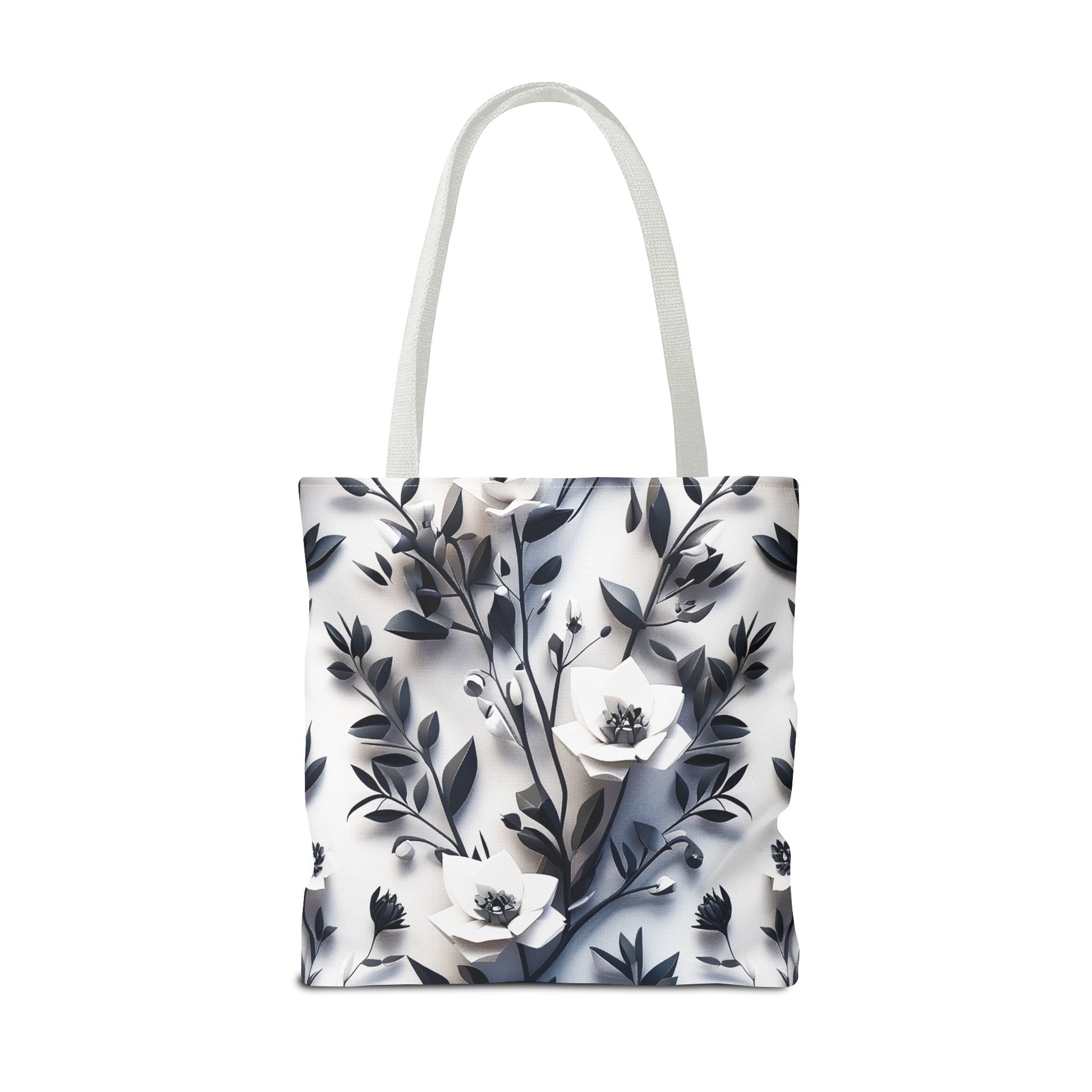 Eco-conscious Reusable and Durable Graphic Floral and Artful Low Poly Pattern Lightweight Tote Bag, BimBangDesign