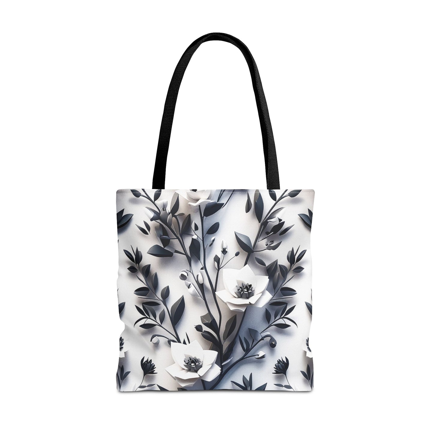 Eco-conscious Reusable and Durable Graphic Floral and Artful Low Poly Pattern Lightweight Tote Bag, BimBangDesign