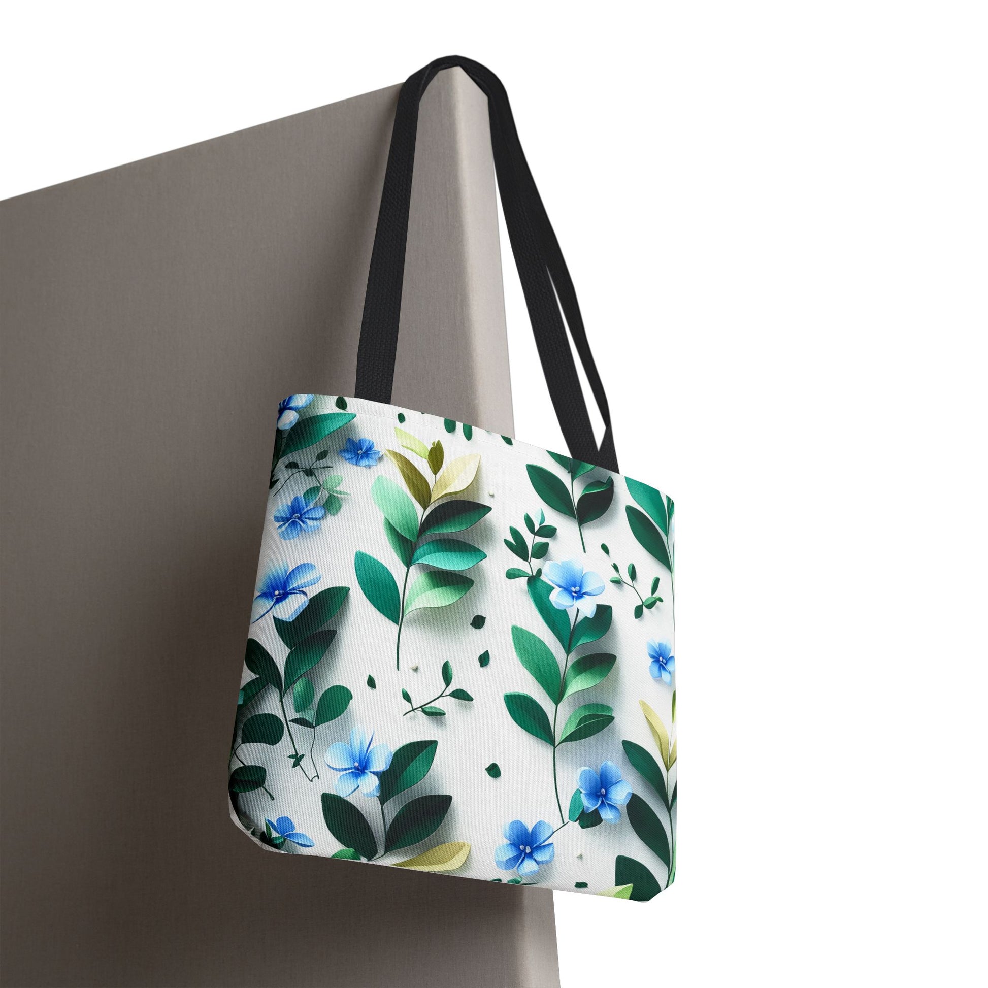 Suspended Eco-conscious Reusable and Durable Nature Minimalism Graphic Blossoms and Low Poly Design Lightweight Tote Bag, BimBangDesign