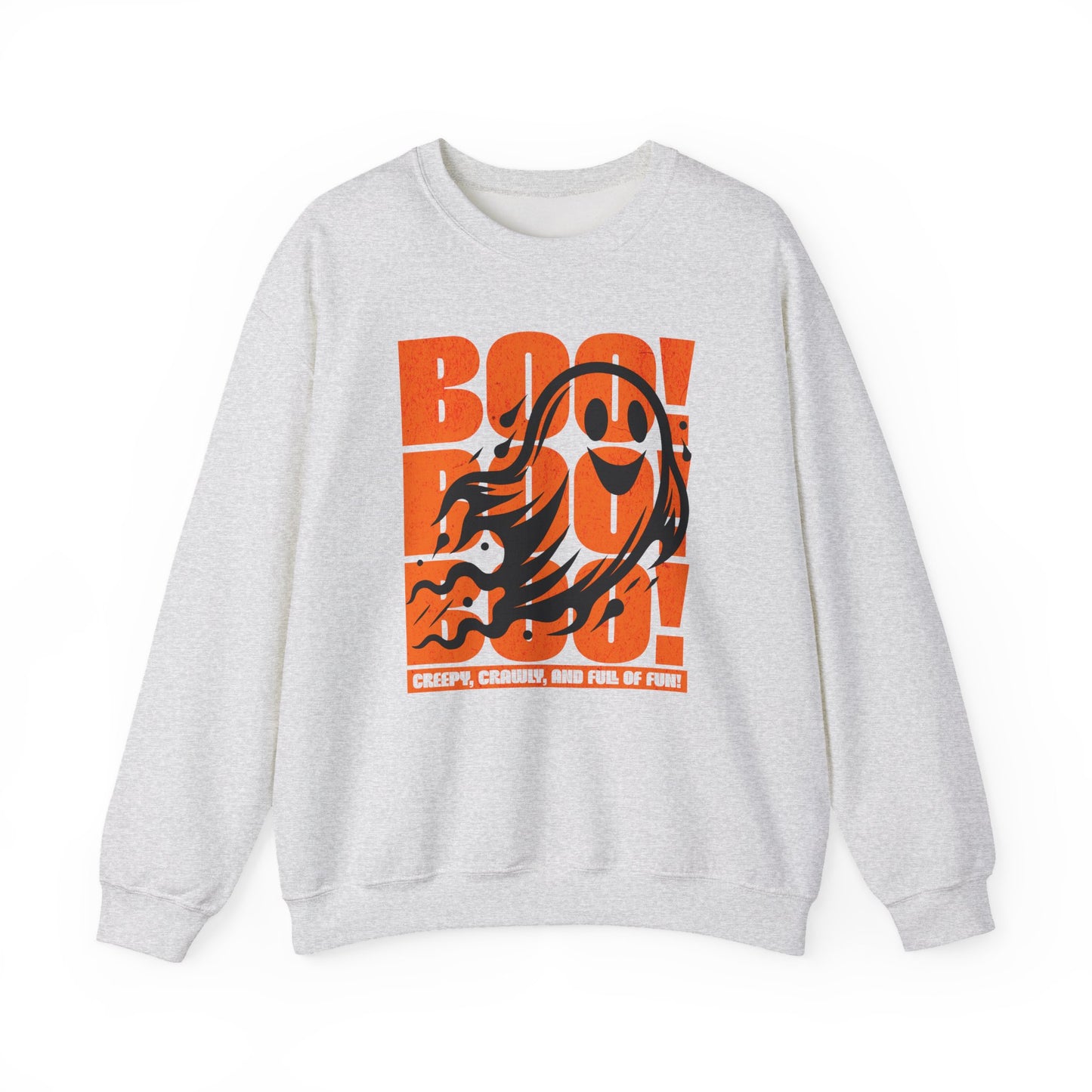 Ash Boo Boo Boo Halloween sweatshirt featuring a cute ghost design – cozy fall fashion by BimBangDesign