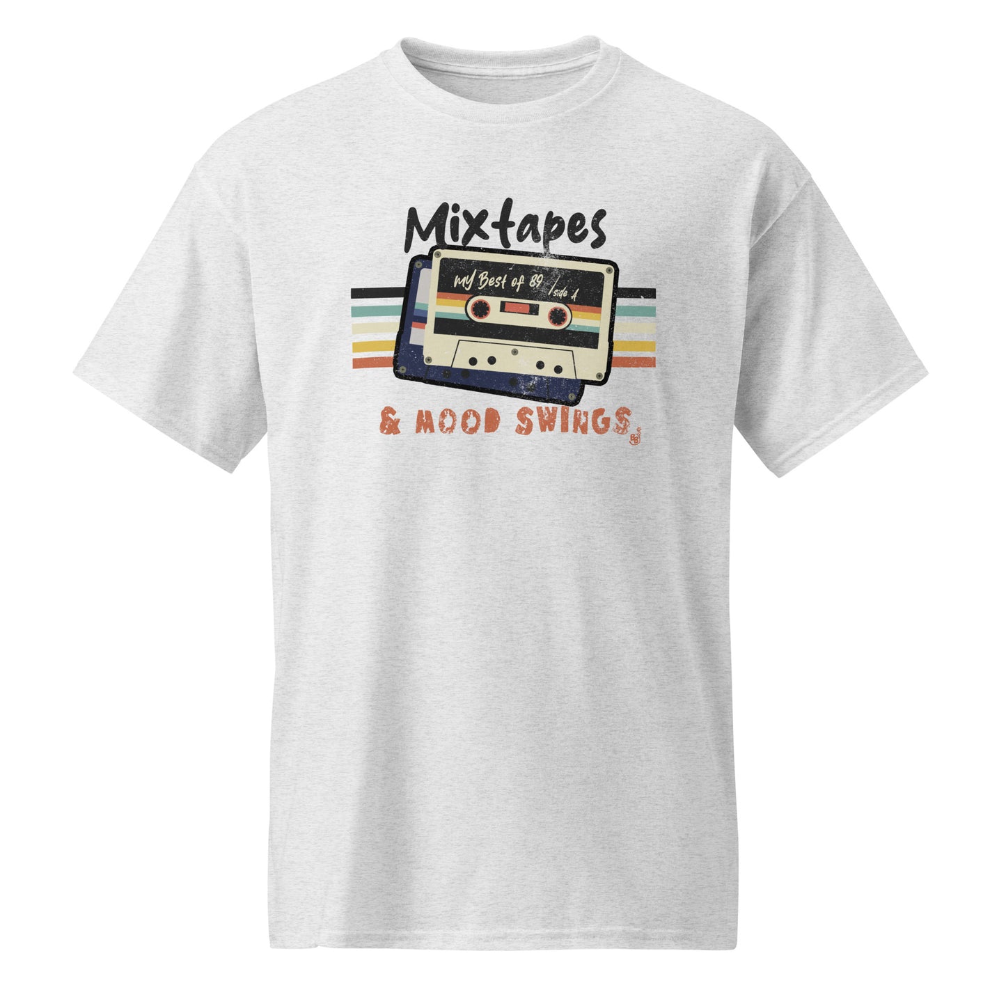 Ash Mixtapes & Mood Swings T-shirt in vintage typography BimBangDesign