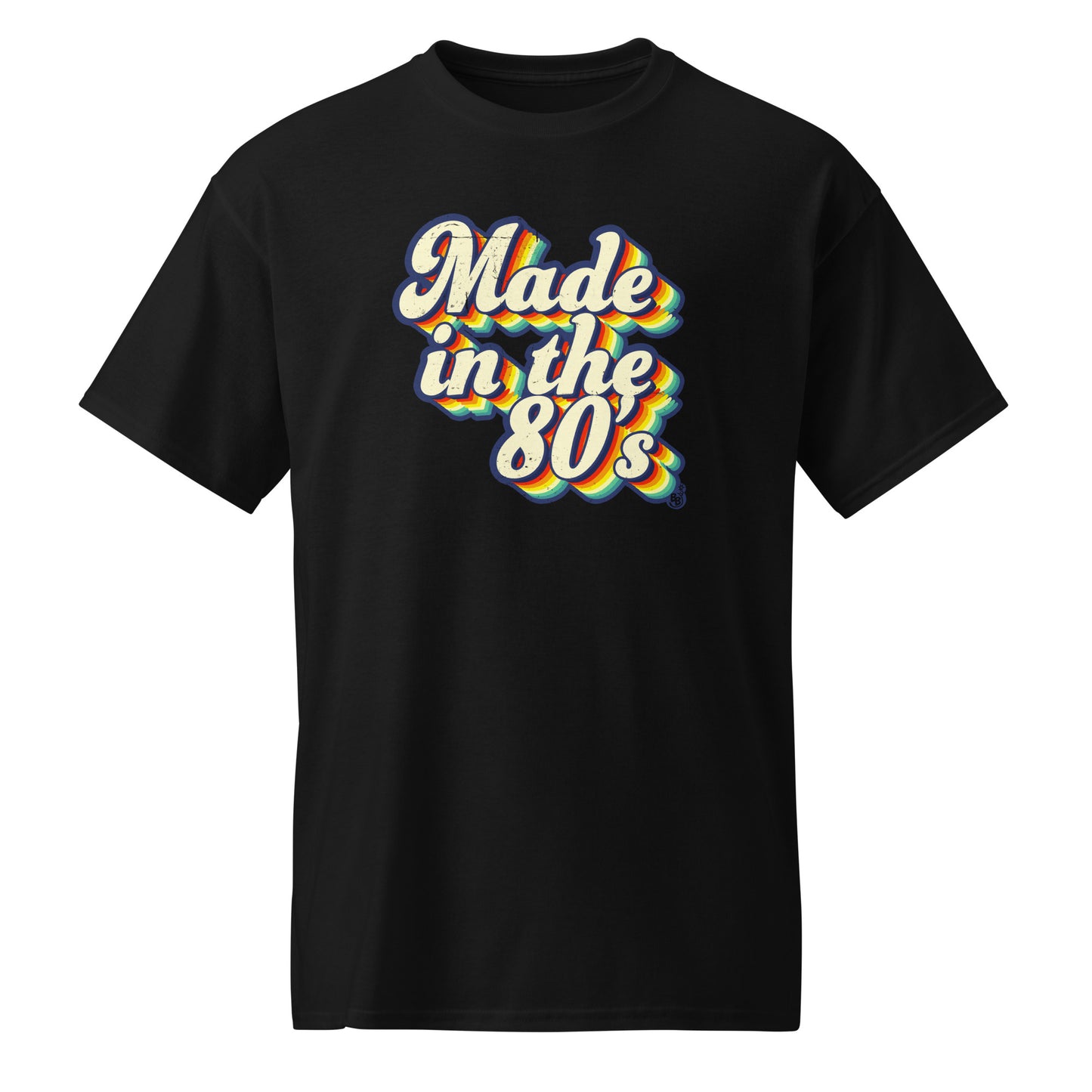 Black Made in the 80s vintage style T-shirt for adults born in the 80's BimBangDesign