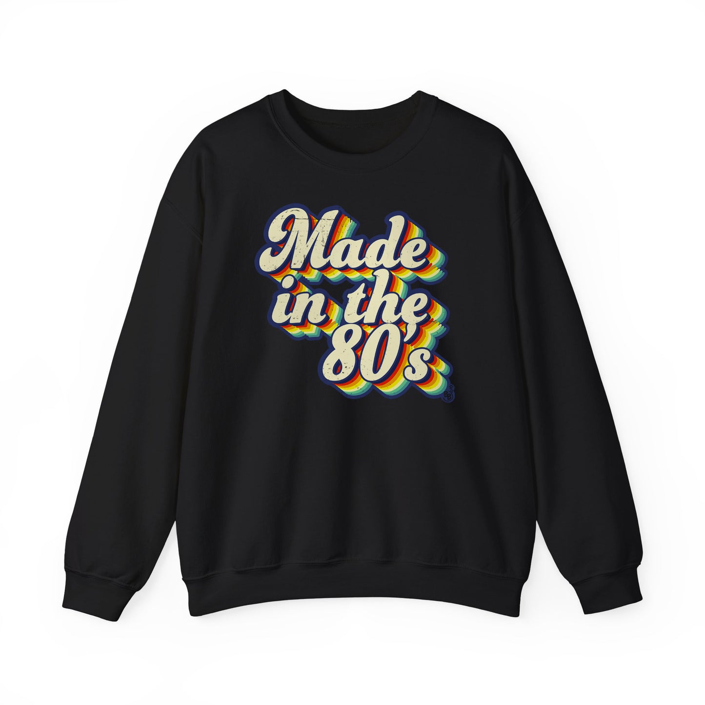 Made in the 80s vintage style black Sweatshirt for adults born in the 80's BimBangDesign