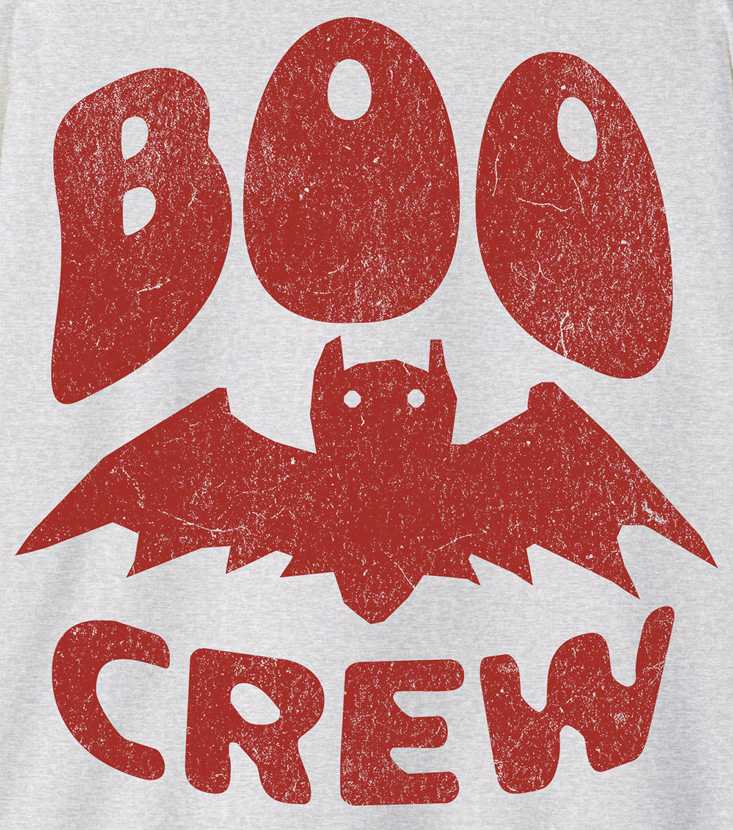 Boo Crew Halloween sweatshirt Details of a cute bat illustration – cozy unisex fall pullover by BimBangDesign