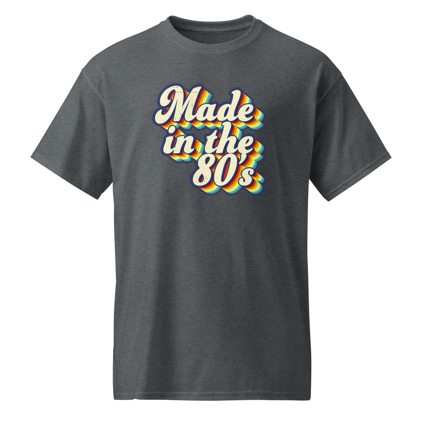 Dark Heather Made in the 80s vintage style T-shirt for adults born in the 80's BimBangDesign