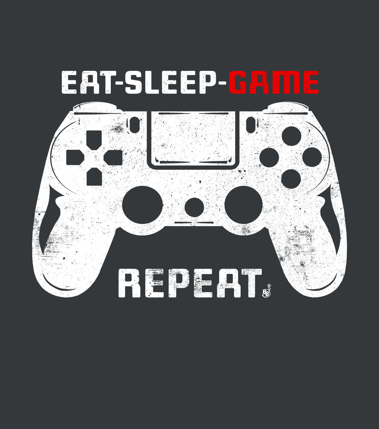 Gamer routine T-shirt details Eat Sleep Game Repeat BimBangDesin