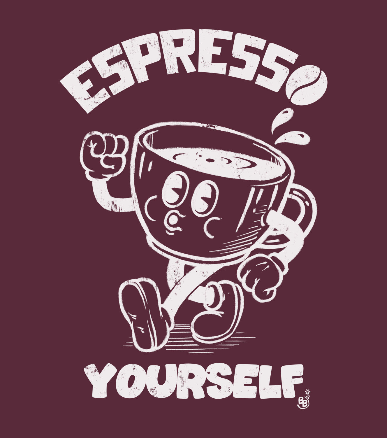 Cartoon Espresso Yourself Sweatshirt Details BimBangDesign