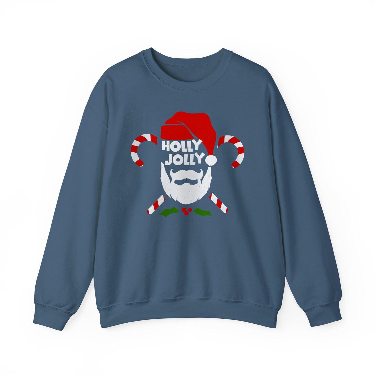 Holly Jolly Santa Unisex Sweatshirt – Christmas Holiday Crewneck