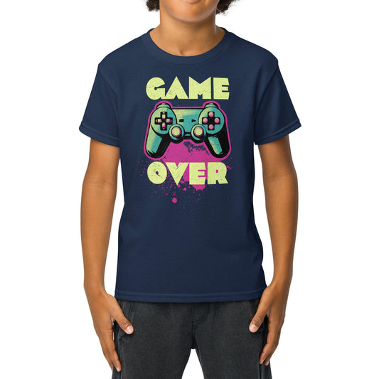 Game Over kids t-shirt – with bold retro gamer style – BimBangDesign