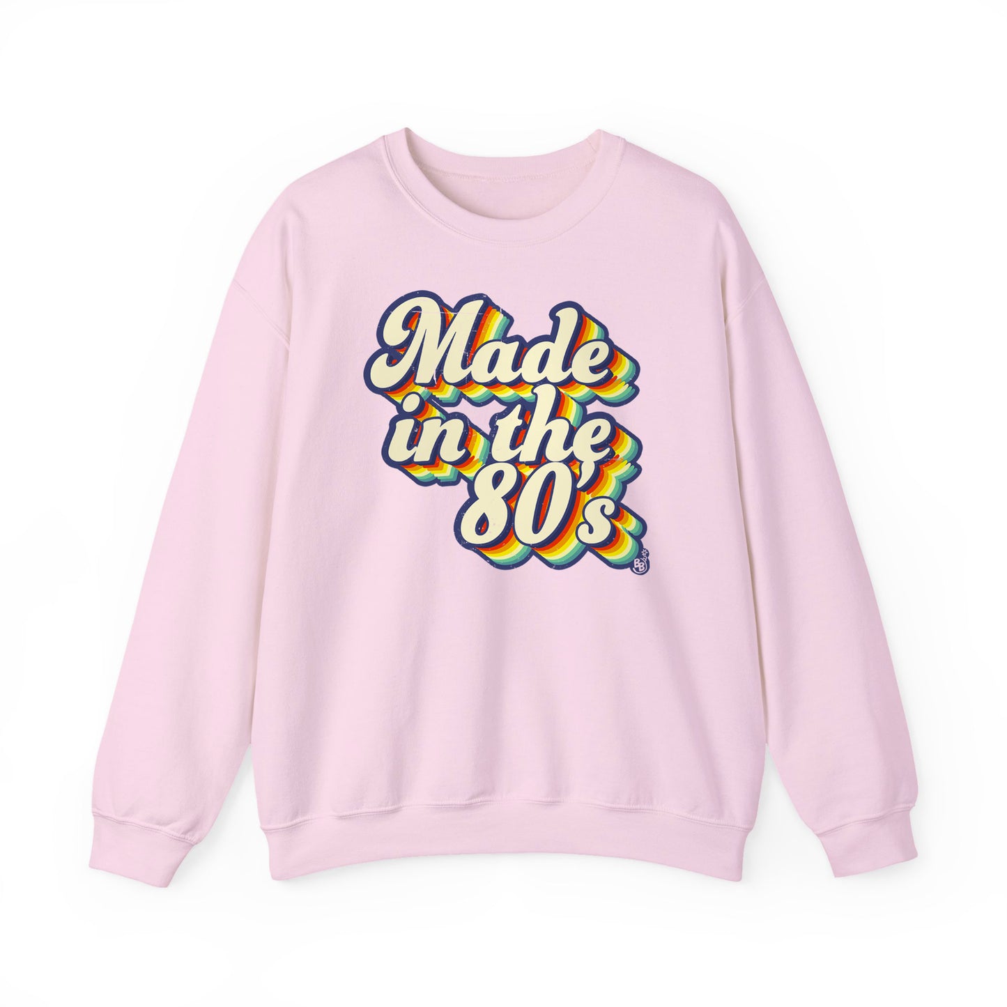 Made in the 80s vintage style light pink Sweatshirt for adults born in the 80's BimBangDesign