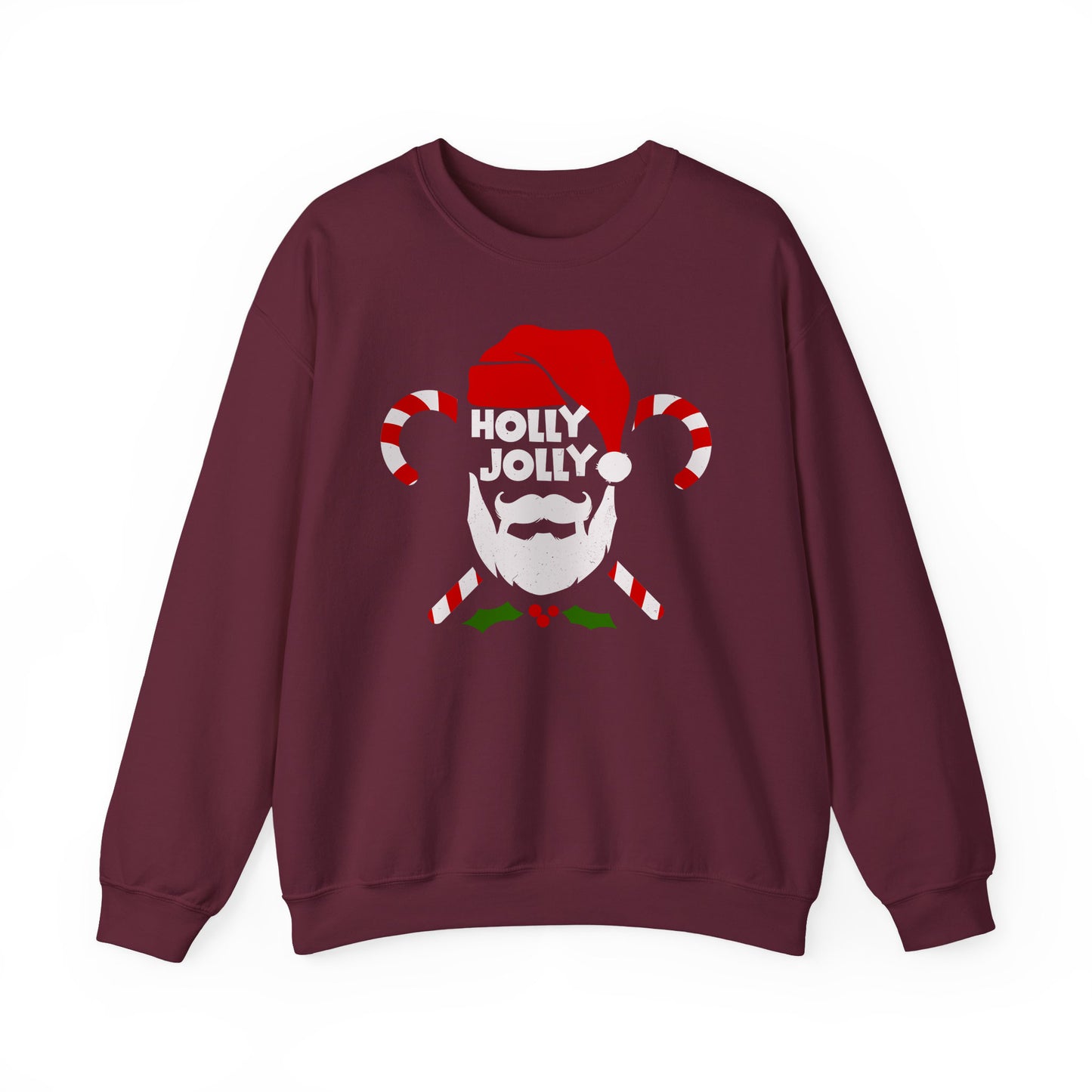 Holly Jolly Santa Unisex Sweatshirt – Christmas Holiday Crewneck