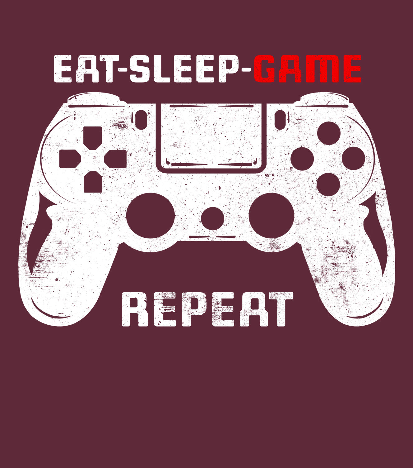 Gamer routine Cozy Sweatshirt details of print Eat Sleep Game Repeat by BimBangDesin