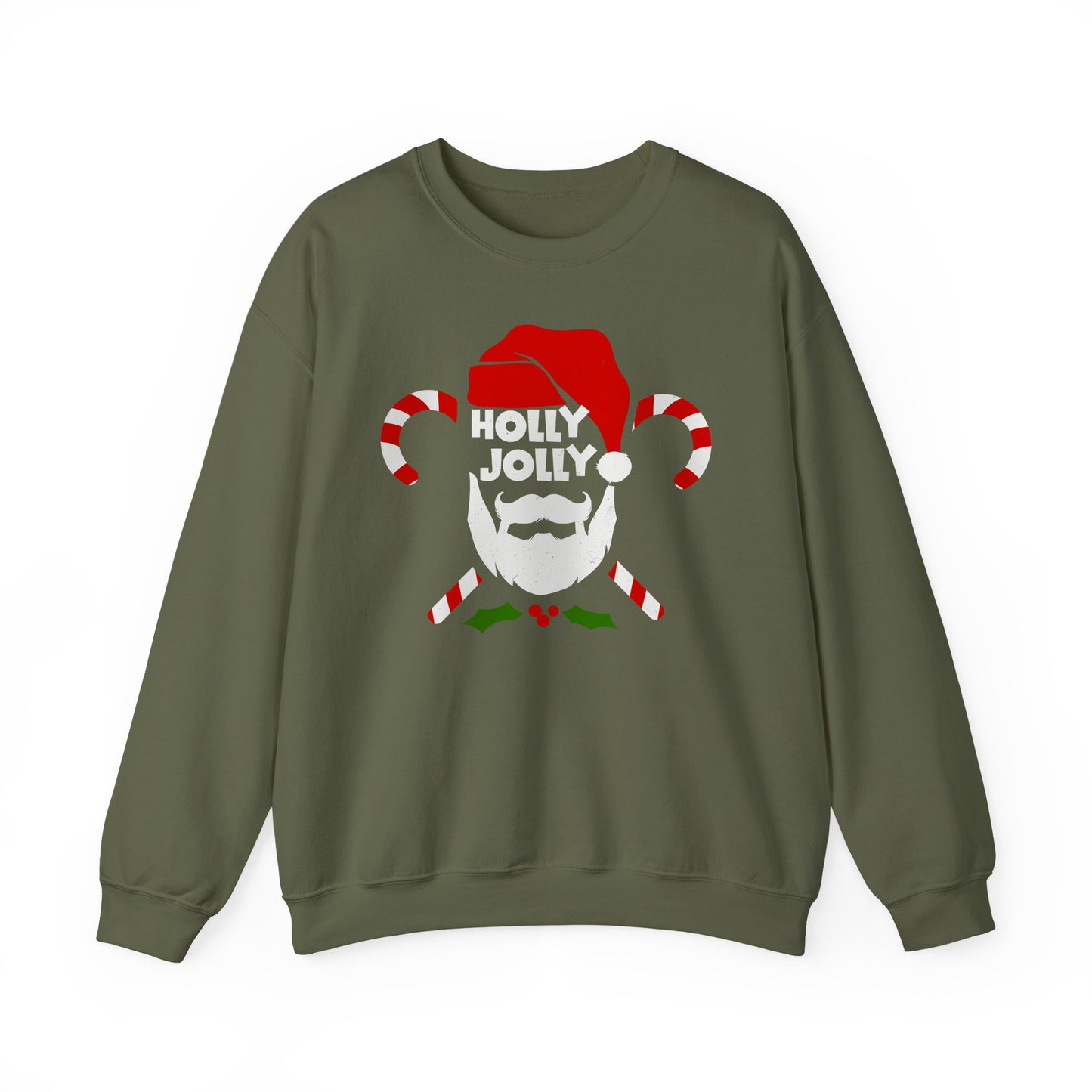 Holly Jolly Santa Unisex Sweatshirt – Christmas Holiday Crewneck