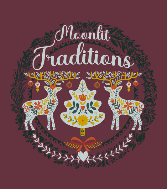 Winter-themed Cozy Christmas hoodie with classic European-style holiday illustration details