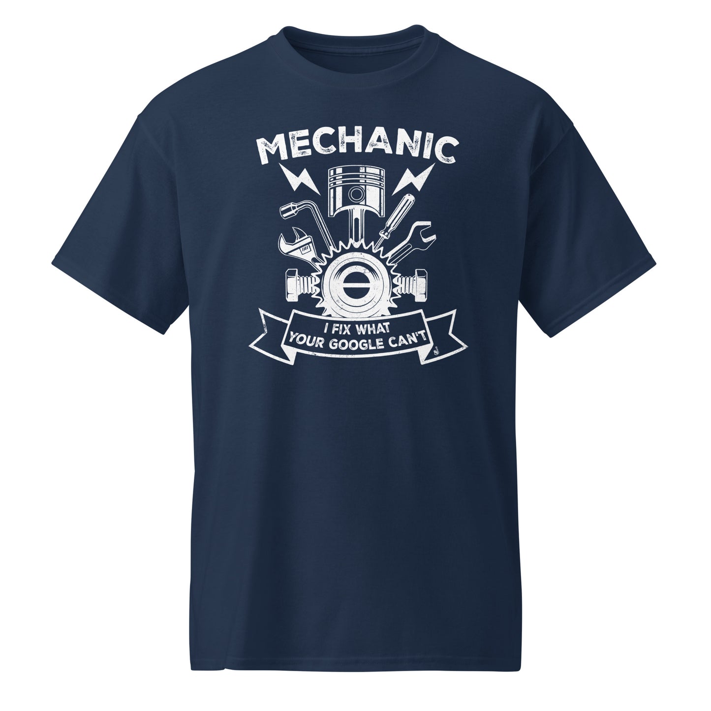 Funny Navy mechanic t-shirt with slogan I Fix What Google Can't BimBangDesign
