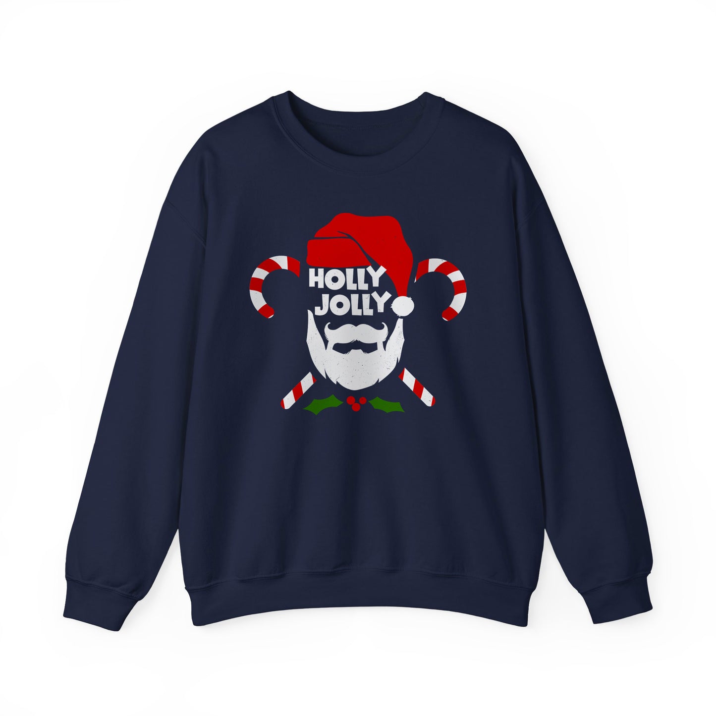 Holly Jolly Santa Unisex Sweatshirt – Christmas Holiday Crewneck