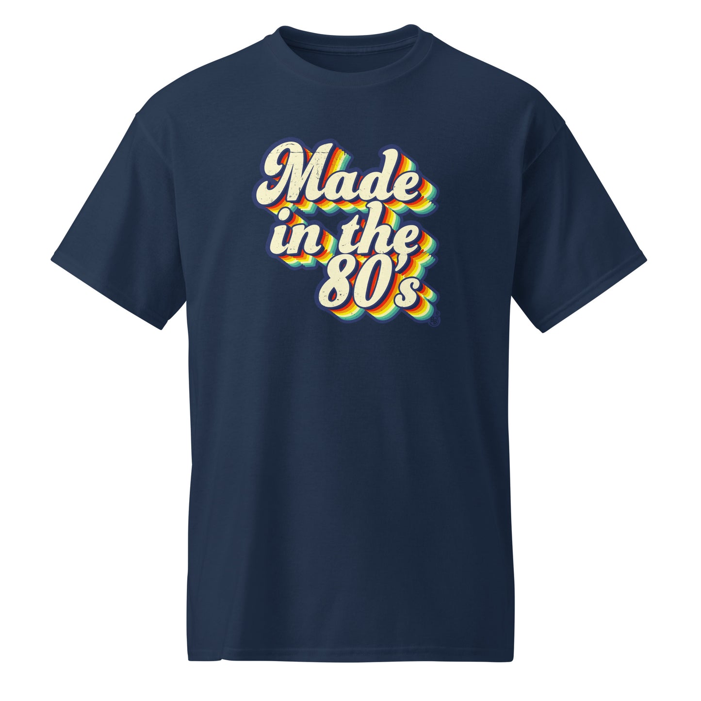Navy Made in the 80s vintage style T-shirt for adults born in the 80's BimBangDesign