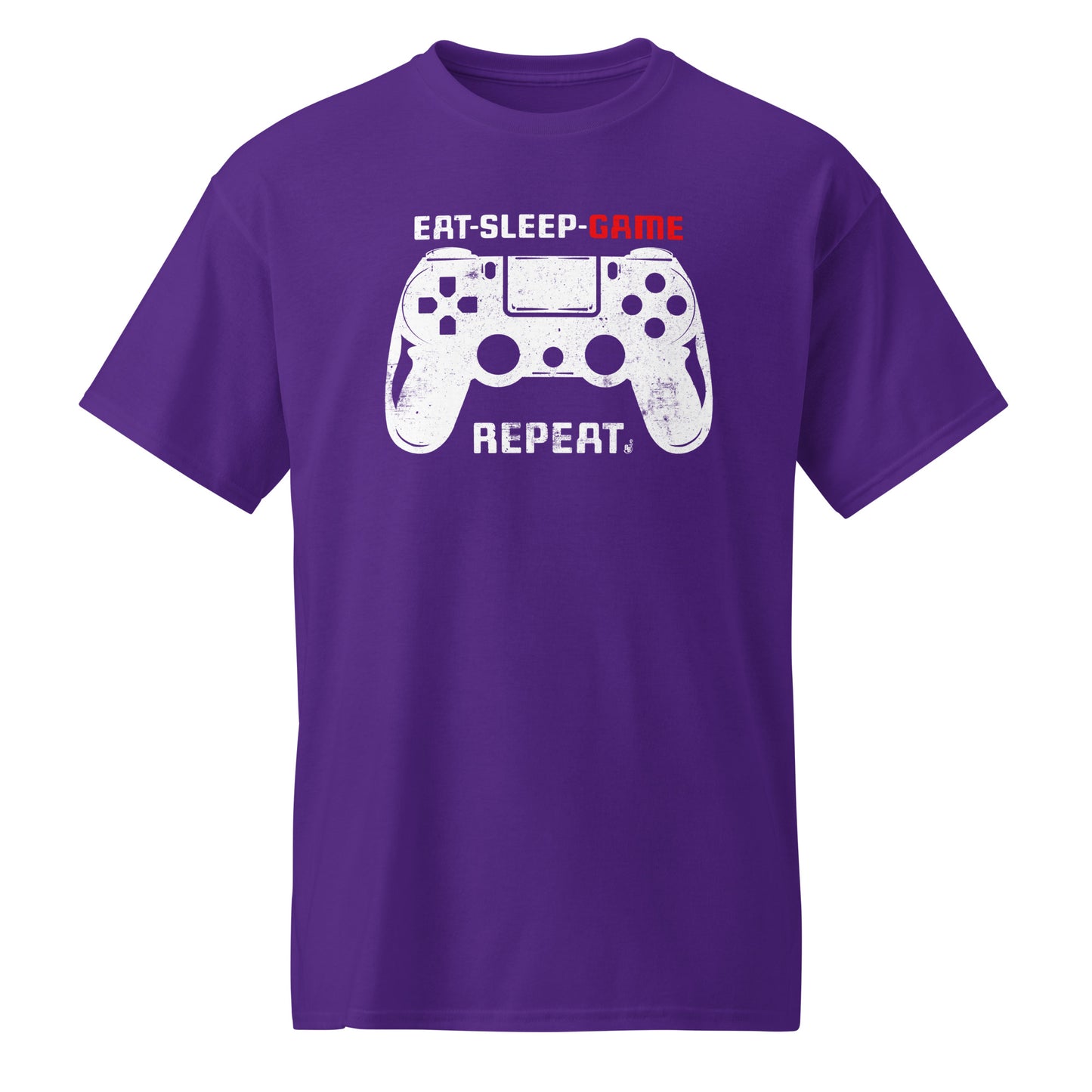 Purple Gamer routine T-shirt Eat Sleep Game Repeat BimBangDesin