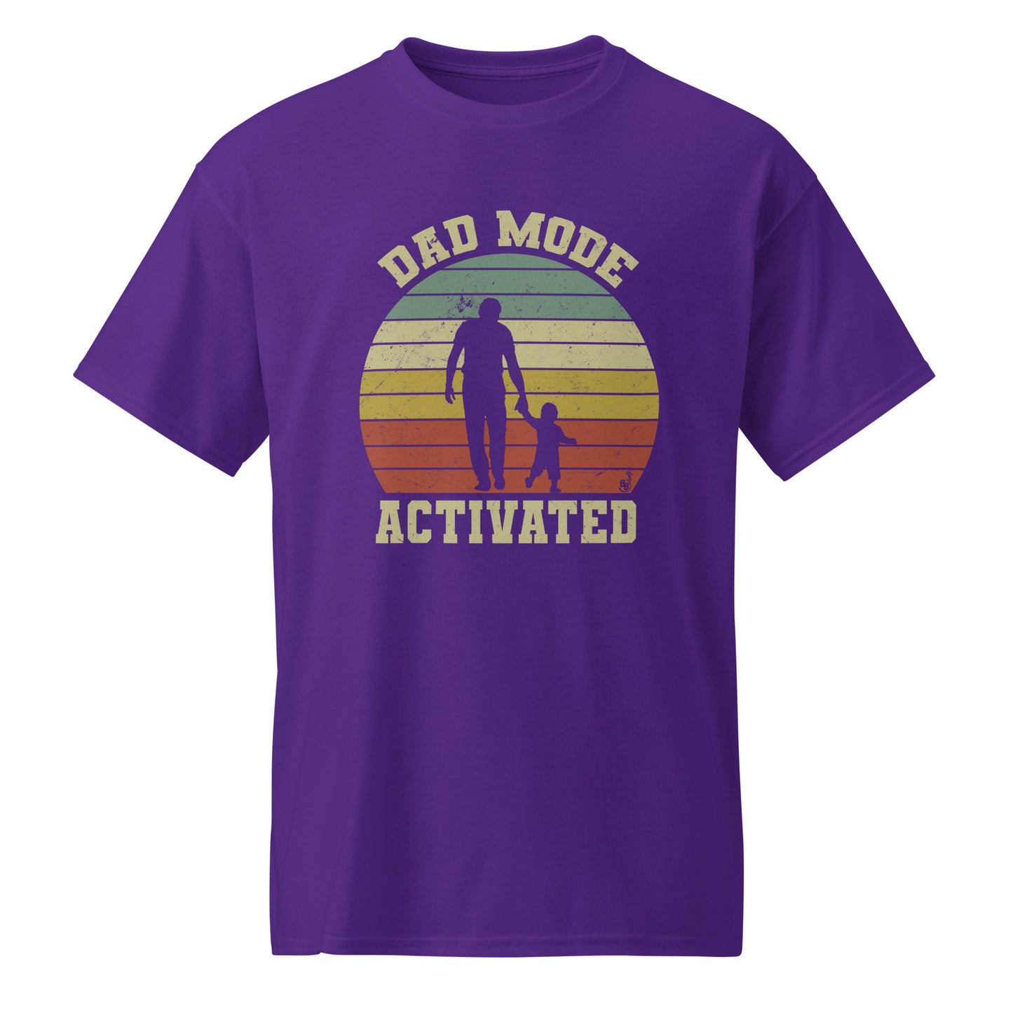 Purple Dad Mode Activated T-shirt for all father with child BimBangDesign