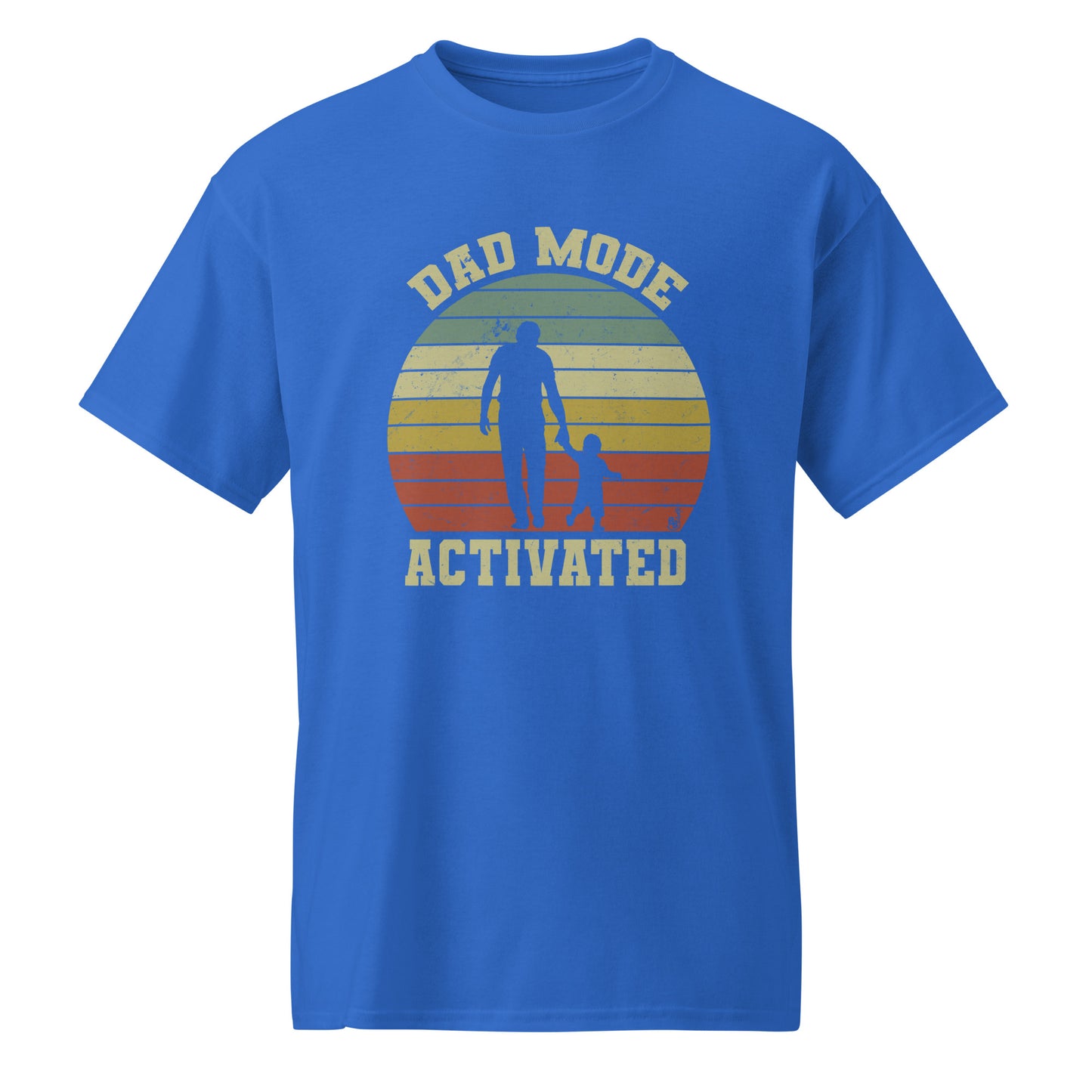 Royal Blue Dad Mode Activated T-shirt for all father with child BimBangDesign
