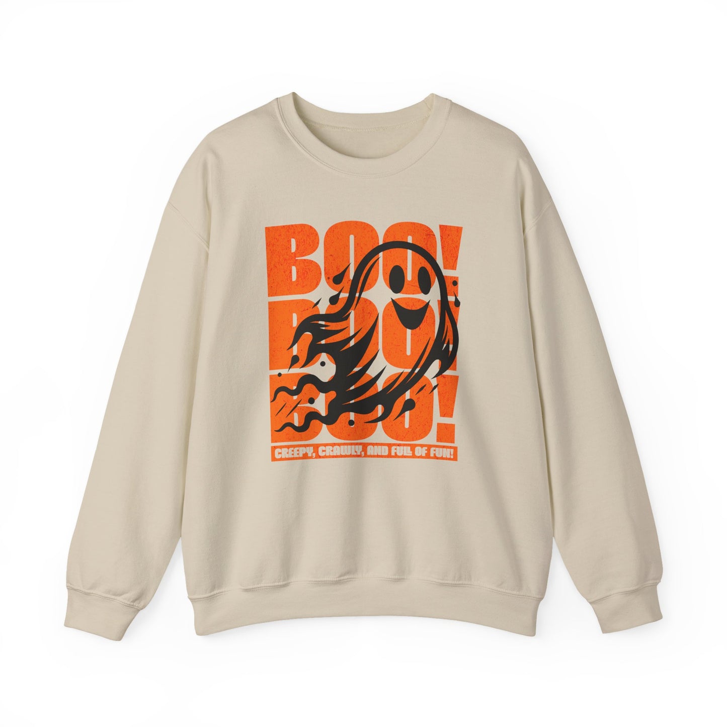 Sand Boo Boo Boo Halloween sweatshirt featuring a cute ghost design – cozy fall fashion by BimBangDesign