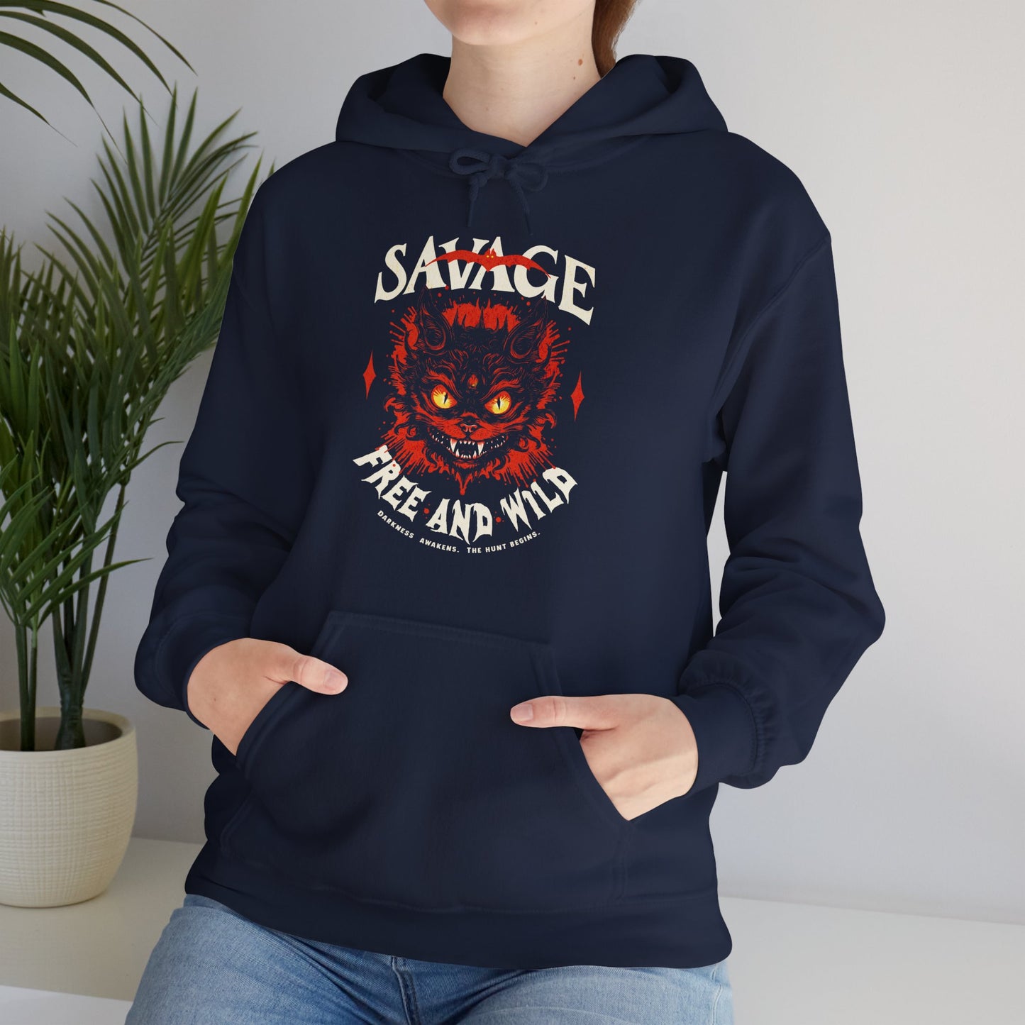 Savage Free and Wild Unisex Sweat – Cozy Feral Hoodie | BimBangDesign