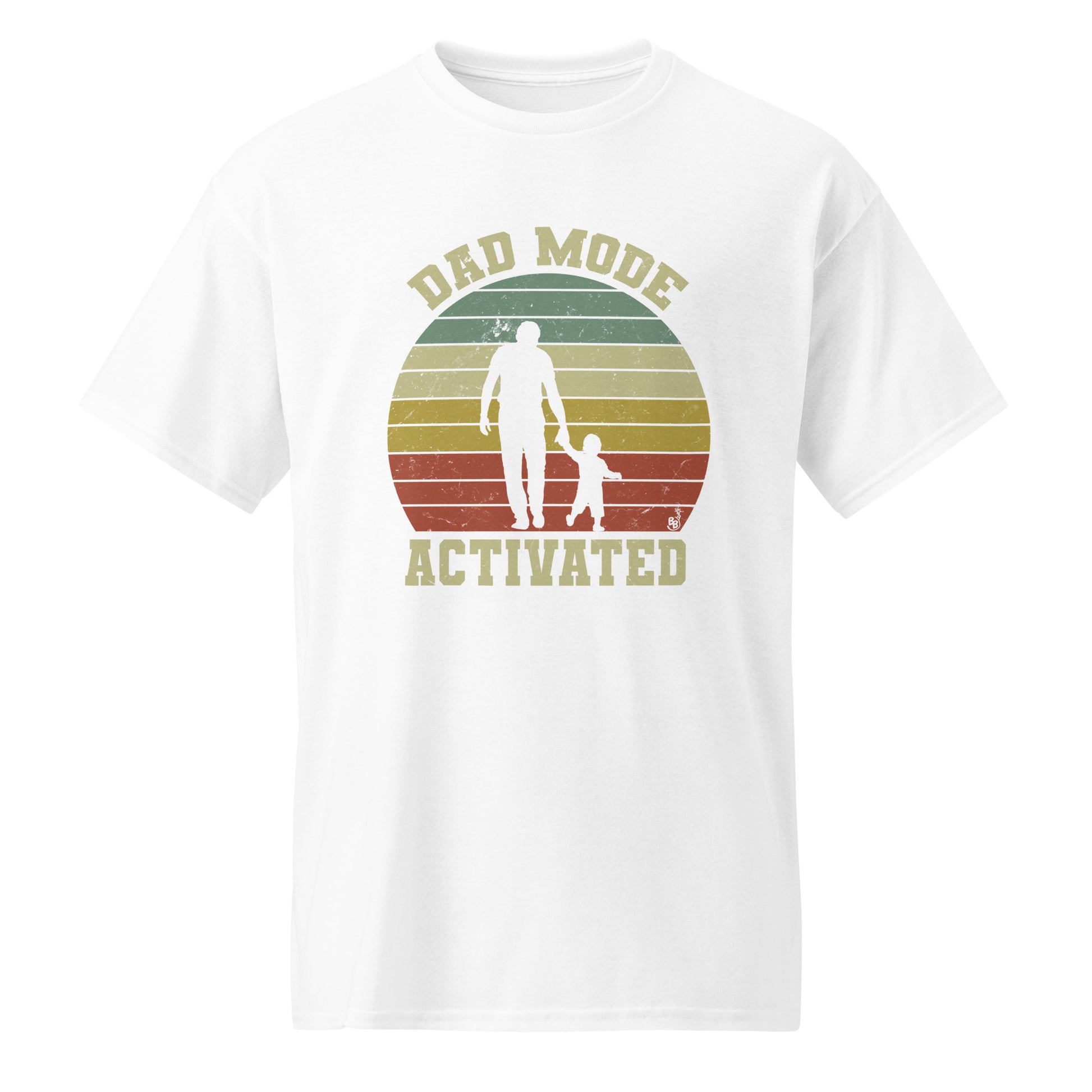 White Dad Mode Activated T-shirt for all father with child BimBangDesign
